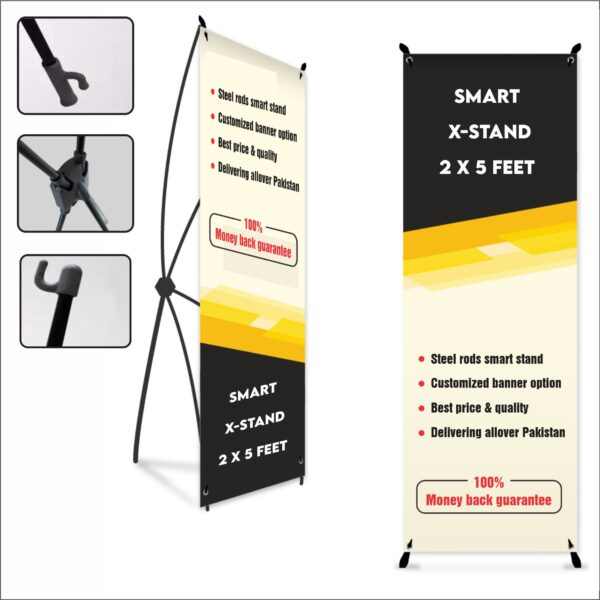 X-Stand Banner | Lightweight Cross Stand Display Banner for Events & Advertising
