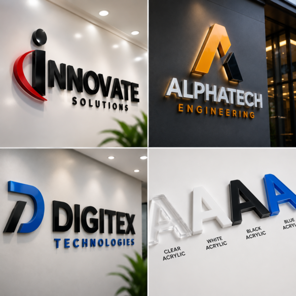 Custom Acrylic 3D Letter Sign Board – Premium Business Signage