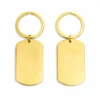 Premium Stainless Steel Dog Tag Keychain for Men | Luxury Engraving Key Ring