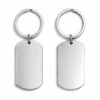 Premium Stainless Steel Dog Tag Keychain for Men | Luxury Engraving Key Ring