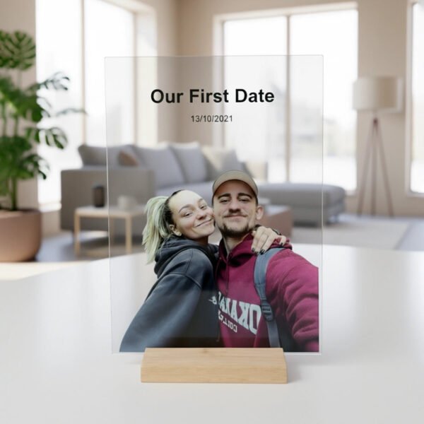 Our First Date Acrylic Frame