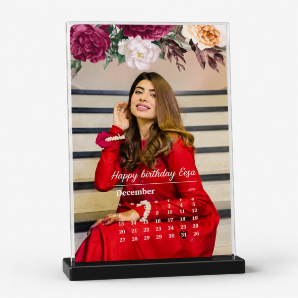 Personalized Happy Birthday Acrylic Photo Frame – Custom Birthday Gift with Photo, Name & Date