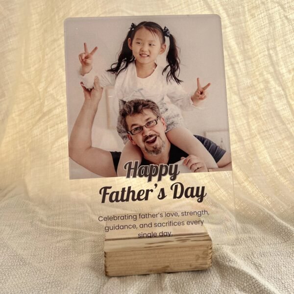 Celebrating Dad – Happy Father's Day Custom Photo Acrylic Frame