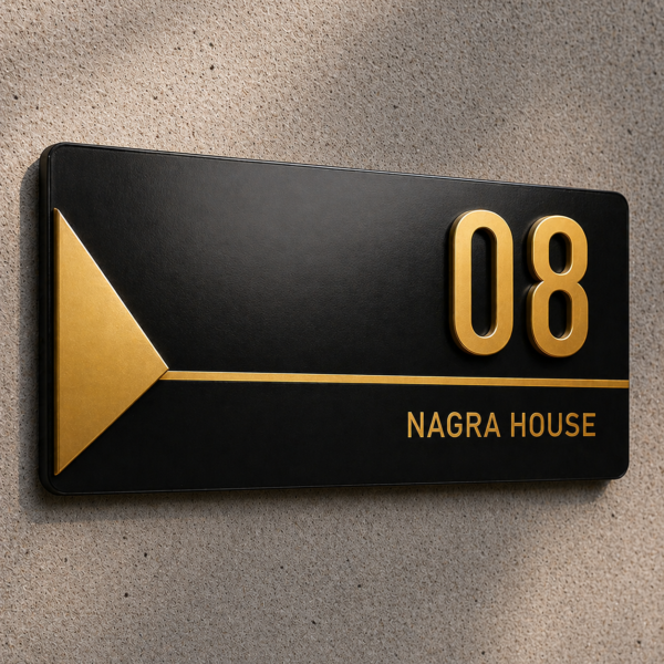 Modest House Name Plate