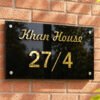 Stylish Black House Name Plate