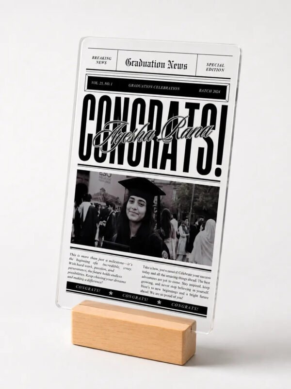 Congrats Bold – Oversized Headline Graduation Acrylic Plaque