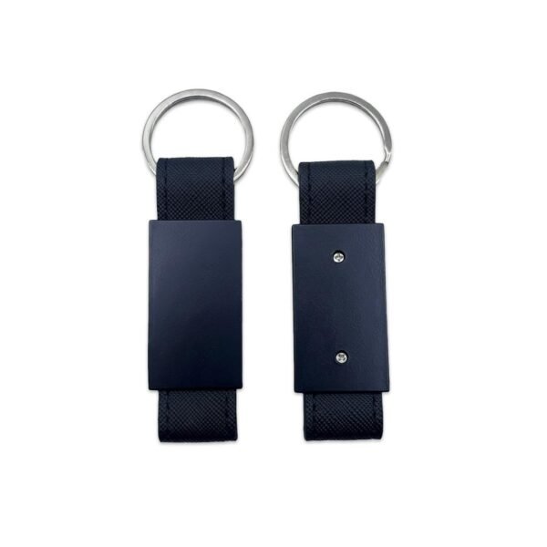 Custom Engraved Metal & Leather Keychain (IPH-K10006)