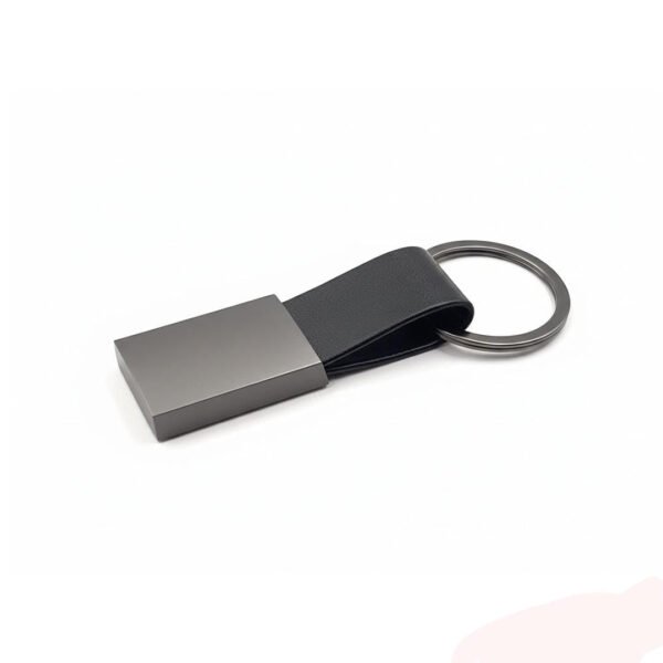 Custom Engraved Metal & Leather Keychain (IPH-K10003)