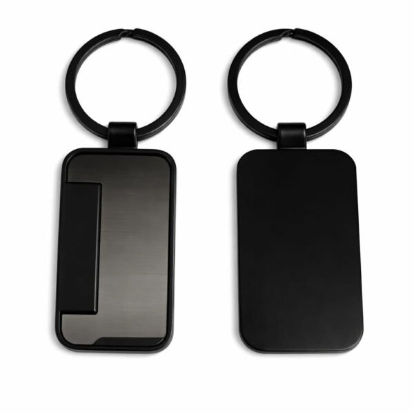 Custom Engraved Matte Black Metal Keychain (IPH-K10010)