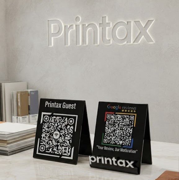 Custom Acrylic QR Code Stand for Google Reviews & Wi-Fi