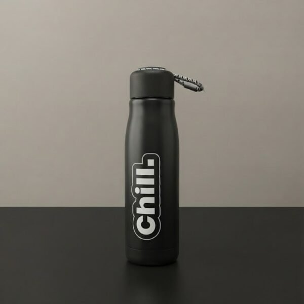 matte-black-stainless-steel-water-bottle Customized Matte Stainless Steel Bottle - Personalized Name & Logo Water Flask