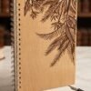 Wooden Engraved Diary Wooden engraved diary with custom laser engraved cover and spiral binding