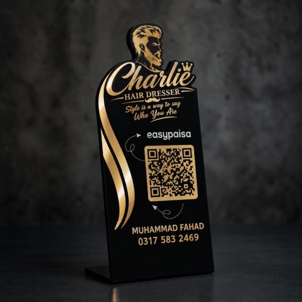 Acrylic Payment Scanner with UV Spot Printing Custom acrylic payment scanner with UV spot printing and QR code