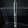 Custom UV DTF Printed Pen on Acrylic Stand Custom UV DTF printed white pen displayed on acrylic stand