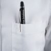 Custom fiber marked metal pen with personalized logo