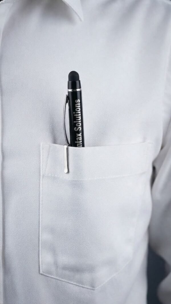 Custom fiber marked metal pen with personalized logo