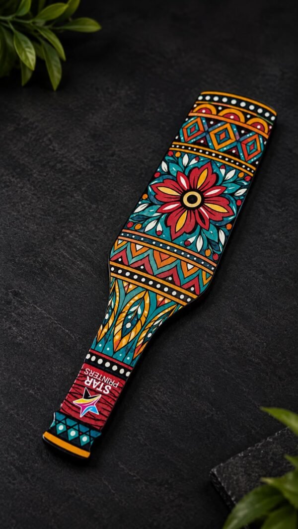 Spot UV Printed Acrylic Bottle Cutout Acrylic bottle cutout with raised spot UV printed floral design