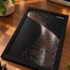 Custom Spot UV Printed Frame – Multicolor Design Custom spot UV printed photo frame with colorful abstract design