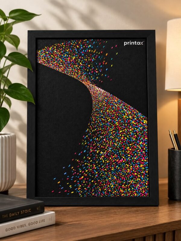 Custom Spot UV Printed Photo Frame Custom Spot UV printed photo frame with colorful artwork and premium black frame