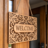 Custom Laser Engraved Wooden Sign Board – Personalized Welcome Door Sign